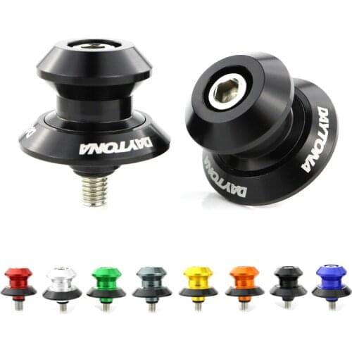 Fit For Triumph DAYTONA 675 2009 2010-2014 2015 2016 2017 2018 2019 Swing Arm Sliders Spools Stand Bobbins CNC Aluminum Alloy