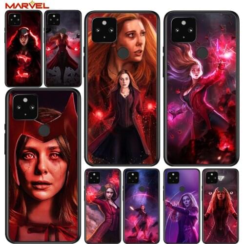 Scarlet Witch Marvel Shockproof Cover for Google Pixel 5 5A 4 4A XL 5G Black Phone Case Shell Soft Fundas Coque Capa