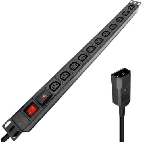 11AC C13 Distribution Unit Strip Leakage Surge Protector Network Cabinet Socket With 2m Extension Cord UK EU US C14 AU PLUG