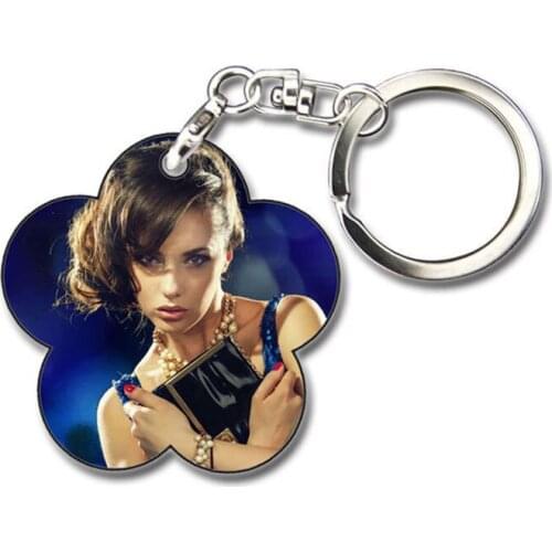 Sublimation blank MDF keychains for women men fashion personal customization ellipse keychain heat transfer materials wholesale