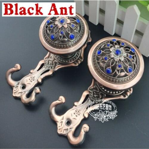 1Pair Alloy Curtains Hook Wall High Quality European Upscale Fashion Wall Hook For Curtain Tieback Tassel T128 #20