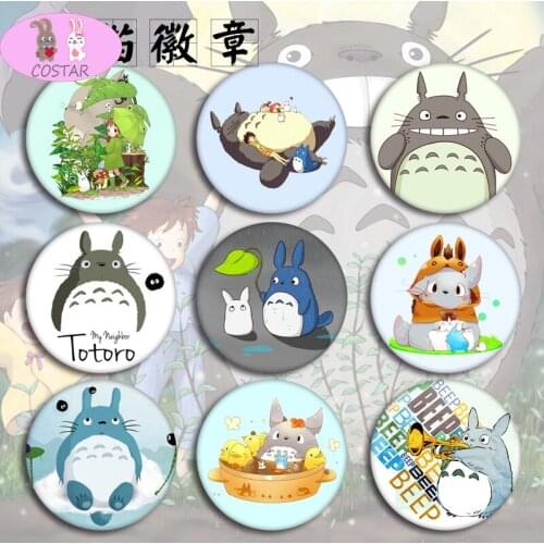 1 PCS Totoro Cartoon cute Icons Acrylic Badges for Backpack Badges Clothes Plastic Badge Kawaii Pin brooch Badge