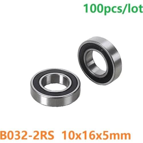 100pcs/lot B032RS B032-2RS 10x16x5mm Deep Groove Ball Bearing 10*16*5mm