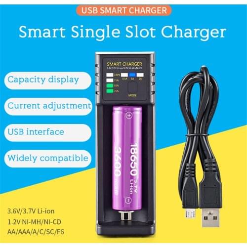 18650 Battery Charger for Liion Battery Smart Charger USB Plug Fully Automatic Power Off Fast Charging Portable Chargers