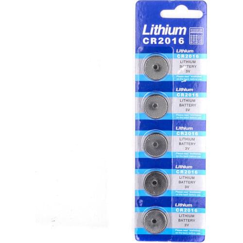 5PCS/Card 3V CR2016 CR 2016 LM2016 BR2016 DL2016 Lithium Button Coin Cell Battery For Watch Toys Remote Car Keys