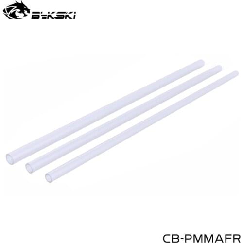 6PCS Bykski Frosted Acrylic Hard Tubes,8X12MM,10X14MM,12X16MM,Matte PMMA Rigid Pipe For Computer Water Cooling,CB-PMMAFR