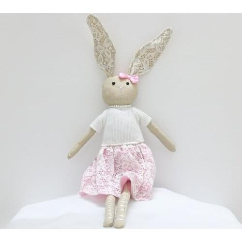 75 CM Cute Rabbit Doll Easter Bunny Baby Soft Plush Toys For Children Bunny Sleeping Mate Stuffed Plush Animal Baby Toys
