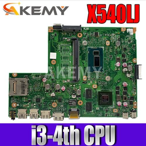 Akemy X540LJ Laptop motherboard For Asus X540LJ X540L F540L X540 Test original mainboard I3-4005U GT920M