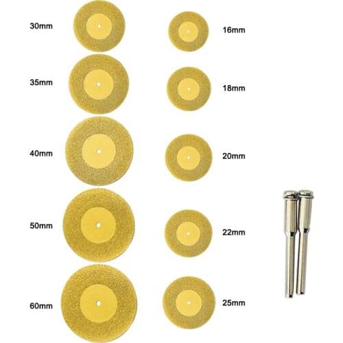 12Pcs/lot Diamond Grinding Wheel Saw Circular Cutting Disc16~60MM Dremel Rotary Tool Diamond Discs