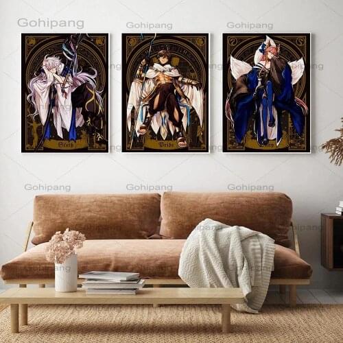 Anime Canvas Paintings Tarot Print Home Decor Wall Art Modular Comic Picture Japan Anime Modern Bedroom Home Decor Posters