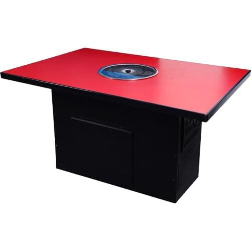 Smokeless barbecue table Commercial grilling and cooking fume purification table