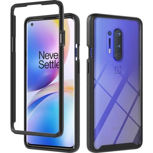 Case for OnePlus Nord N10 5G 8T Plus 8 Pro Nord N100 Clear Back Cover Shockproof Bumper Phone Protection Funda with Front Frame