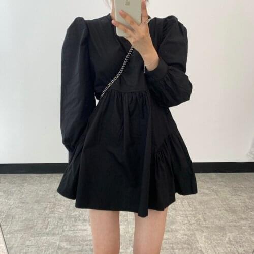 Alien Kitty 2021 Plus Size Gentle Femme Office Lady Sexy Solid Chic High Waist Streetwear A-line Retro Mini Dresses Vestidos