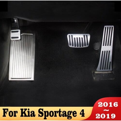 For Kia Sportage 4 2016 2017 2018 2019 Car Pedals Accessories Accelerator Gas Brake Pedal Footrest Case Pads Trim Parts