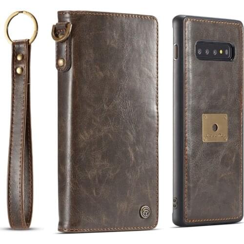 For Samsung Note 20 S20 Ultra Note 10 S10e Note 9 8 S9 S8 Plus Retro PU Leather Multifunction Magnetic Flip Wallet Phone Case