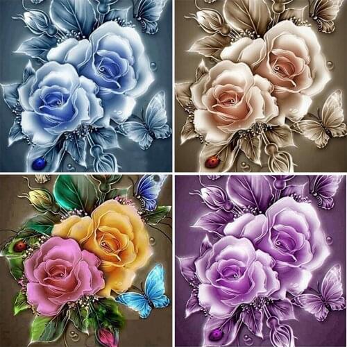 EverShine Diamond Painting Animal Butterfly Full Square Diamond Mosaic Flower Cross Stitch Embroidery Rhinestones Handmade Hobby