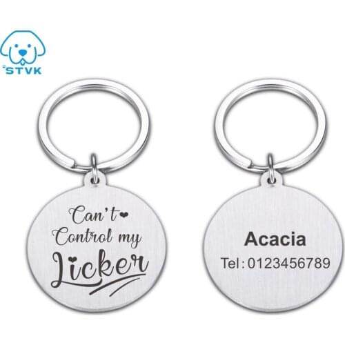 Free Engraved Pet Dog ID Tag Personalized Cat Puppy ID Tag Pet Dog Collar Accessories Custom Dogs Anti-lost Name Tags Pendant