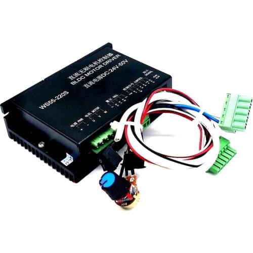 WS55-220S 3 phase Brushless DC Motor Driver Controller 24-50V 600W CNC Spindle BLDC Motor Driver Controller