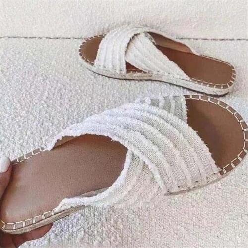 Summer New Rome Retro Sandals Flat Casual Shoes Female Slip on Slides Woman Shoes Plus Size Sandalias Mujer
