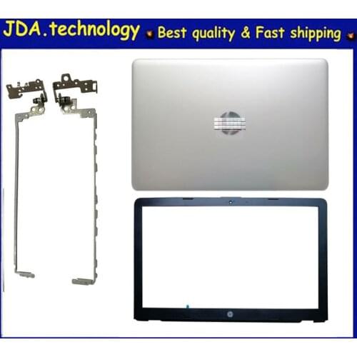 MEIARROW New for HP 15-BS 15T-BS 15-BW 15Z-BW 250 G6 255 G6 Back cover& Front bezel & Hinges,Silver