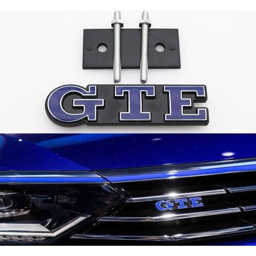 1pcs metal 3D GTE Car logo Front grill emblem side badge Creative decoration rear trunk emblem sticker styling Accessories