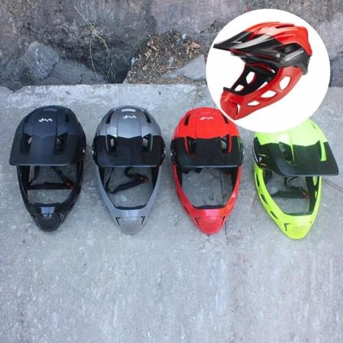 PC Useful Bicycle Skateboard Scooter Full Face Helmet Stressed Uniformly Bike Helmet Adjustable Buckle for Outdoor