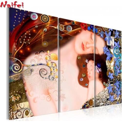 MOTHERS HUG (3 PARTS)DIY Diamond Embroidery Triptych Diamond Painting Full Square/Round 5D Portrait New Arrival Room Decoration