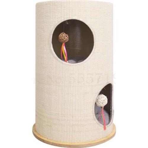 Cat bucket nest double-layer cat villa summer sisal cat climbing bucket cat grab bucket cat castle cat nest cat climbing