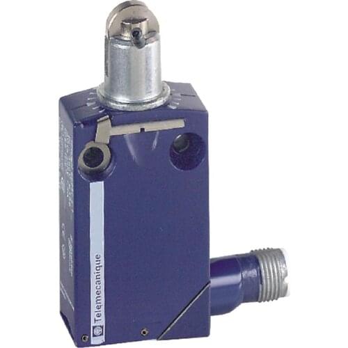 XCMD2102C12 = ZCMD21C12 + ZCE02 Limit switch XCMD - steel roller plunger - 1NC+1NO - snap - M12