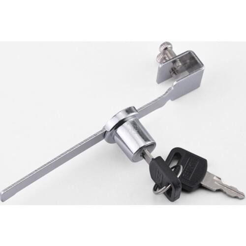 Sliding Glass Door Lock with Keys Sawtooth Counter Security Lock Showcase Display Cabinet Lock Home Shop Hardware Safety Locks