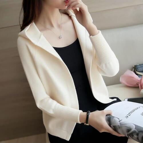 Womens Knit Sweater 2019 New Korean Short paragraph Long Sleeve Sweater Cardigan Spring Fashion Knit Jacket Leisure Joker A154