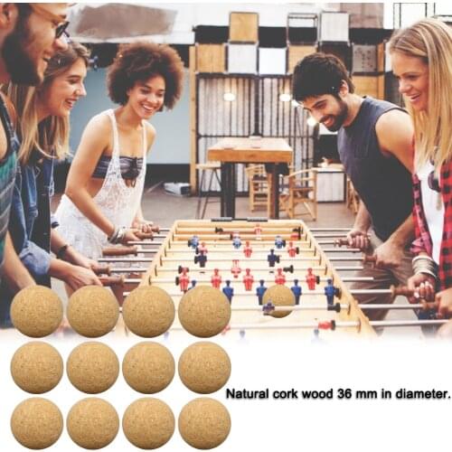 1/6PCS 36MM Wooden Football Desktop Soccer Table Soccer Accessories Non-toxic Interactive Ball Toys Game Accessories