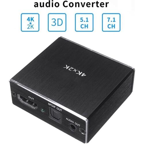 POHIKS 1pc High Quality 3.5mm Video Splitter Adapter Excellent Resolution 4K HDMI-compatible Audio Extractor Converter