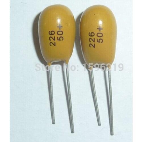 10pcs Tantalum capacitor 22uF 50V 226 Brand New 50V22uF DIP Radial