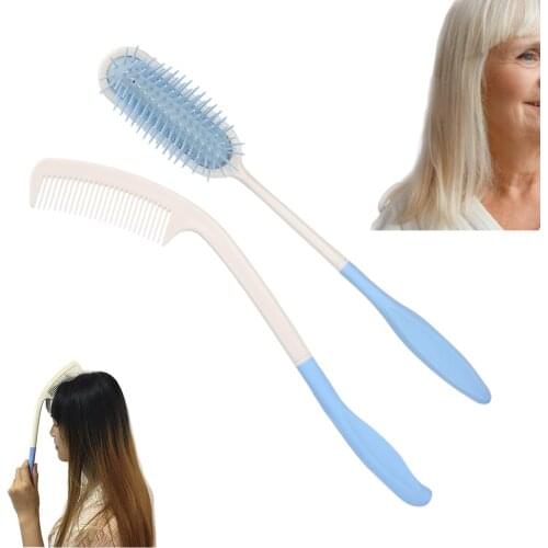 Dressing Aids Extra Long Hair Brush Elderly Long Handled Comb Air Cushion Hairbrush for Disabled Putting On And Taking