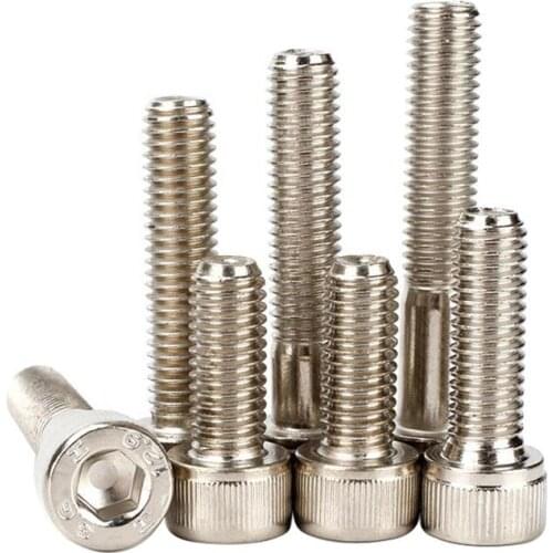 5/10/20/50PCS 12.9 Grade M3 Hex Cap Screws Allen Key Hexagon Socket Head Bolts Nickel Plating