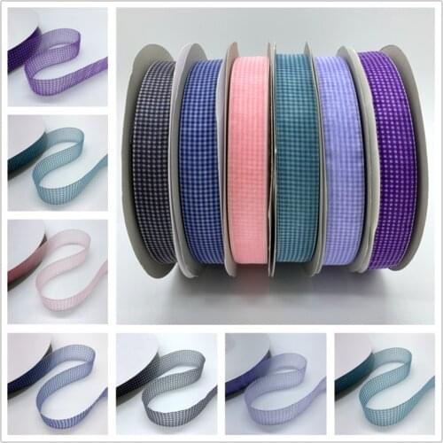 5Yards 25mm Christmas Ribbon Organza Plaid Ribbon Handmade Bow For Wedding Christmas Decoration DIY Wrapping Crafts