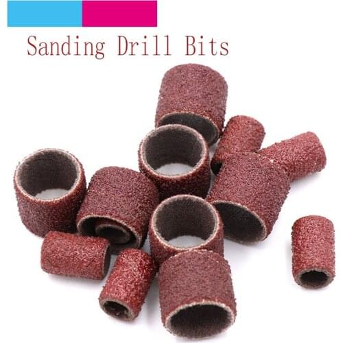 50pcs 80-600 Grit Nail Art Sanding Bands For Electric Nail Machine Nail Drill Bits Drum Sanding Kit Abrasive Tools Accessories
