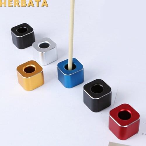 Aluminum square pen holder creative student business exquisite simple stationery metal desktop storage