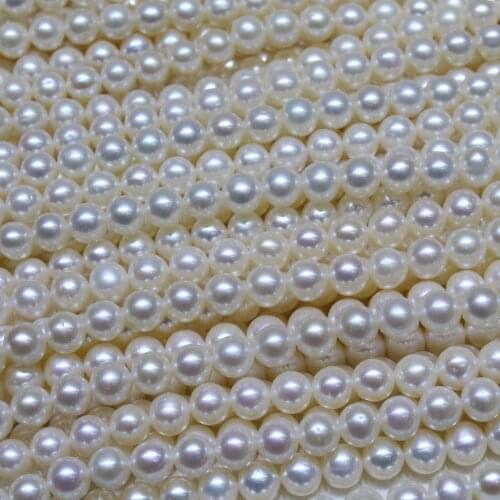 7-8mm Natural Freshwater Pearl Chocker Strand Accessories Rround Bead Lady Necklace 15.8"