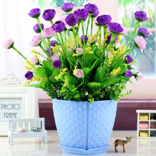 Home set ornaments living room dining table plastic imitation true and false dry silk flower plant ornaments indoor bedroom