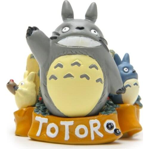 Resin Hayao Miyazaki Totoro Figurines Succulents Flower Pot Ornament Fairy Miniatures Potted Garden Moss Gnome Decoration Crafts