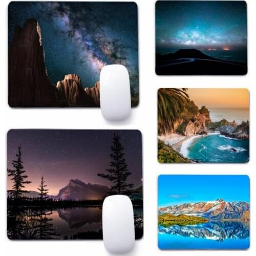 Nature Forest Mountain 22x18cm Mouse Pad Computer Small Mouse Non-slip Pad Desktop Keyboard Pad Office Mouse Mat