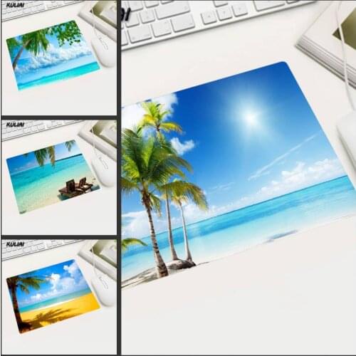 XGZ Beach Landscape Photo Mouse Pad 22X18/25X20/29X25CM Rubber Rectangle Office Computer Game Gaming Computer Mouse Pad Mat