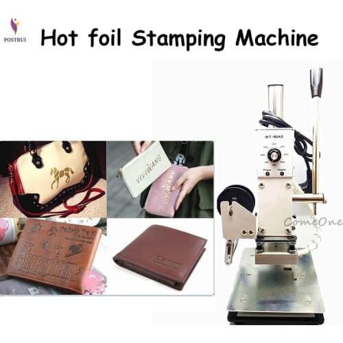 Hot Foil Stamping Machine leather Wood Paper Branding Logo Marking Press Machine Leather Embossing Machine