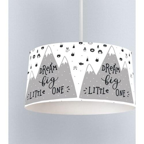 Lamp For Kids Bedrooms Light Chandelier for Living Room Childrens Room White Gray Mountains Model 296
