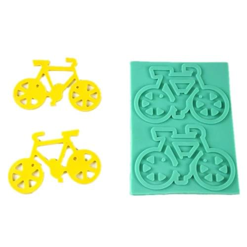 Luyou DIY Bicycle Shape Silicone Fondant Mold Cake Decorating Tools Cupcake Mold Cake Decoration Kitchen Accessories FM1487