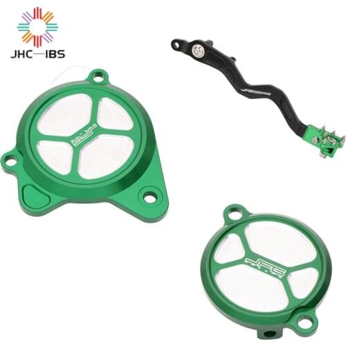 Motorcycle CNC Oil Filter Engine Clutch Cover Protection Foot Brake Lever Pedal Cleaner For Kawasaki KLX250/D-Tracker 2001-2020