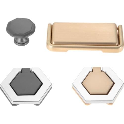 Mini Knob w/screw Hidden Button Panel Handle Pearl Black/Gold/Silver Buckle Pull Modern Decor Furniture Cupboard Drawer Kitchen