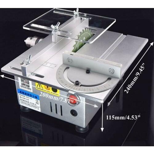 Multifunctional Mini Table Saw Handmade Woodworking Bench Lathe Electric Polisher Grinder DIY Model Cutting Saw B12 Drill Chuck